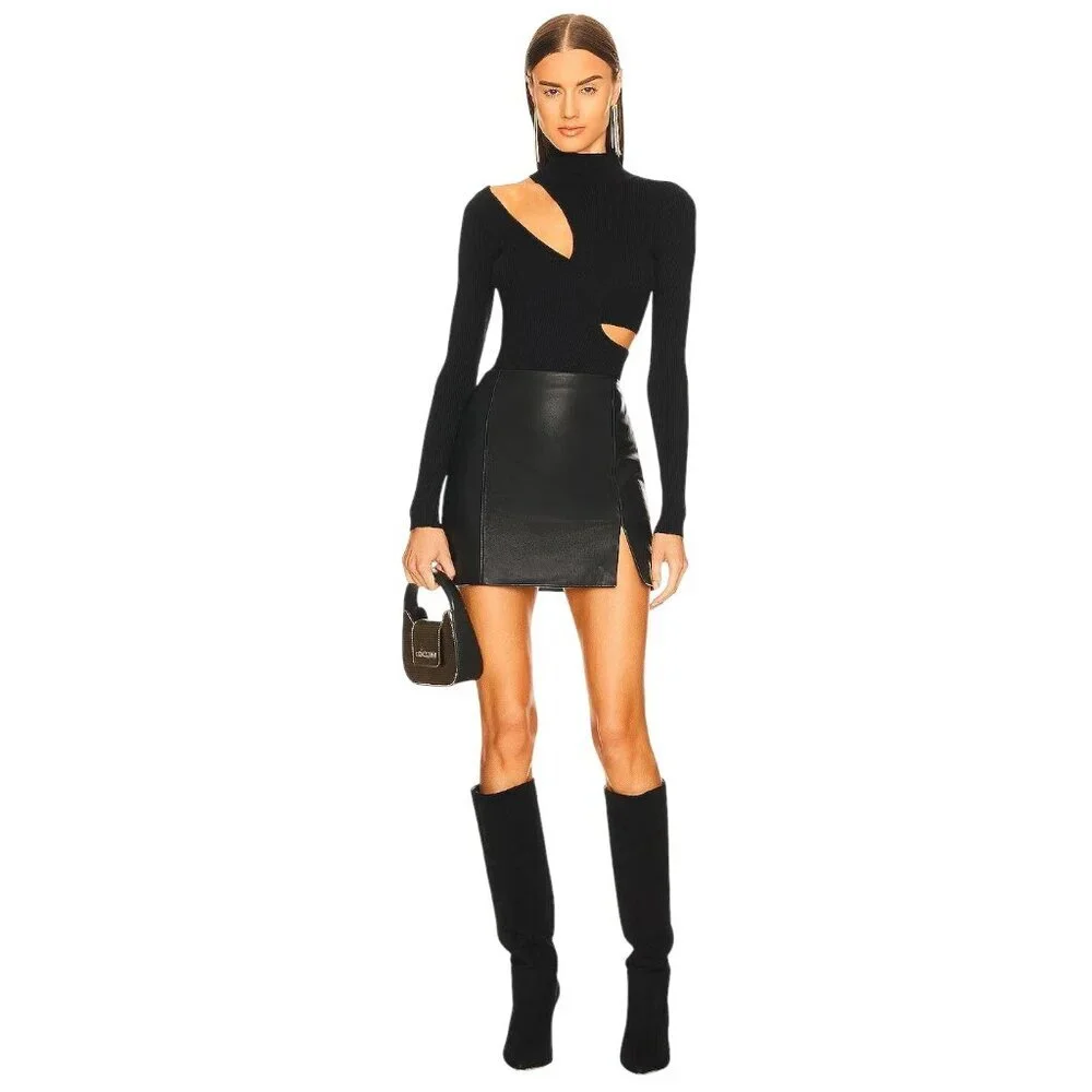 Michael Costello x REVOLVE Soraya Sweater in Black XX-Small New Womens Knit Top